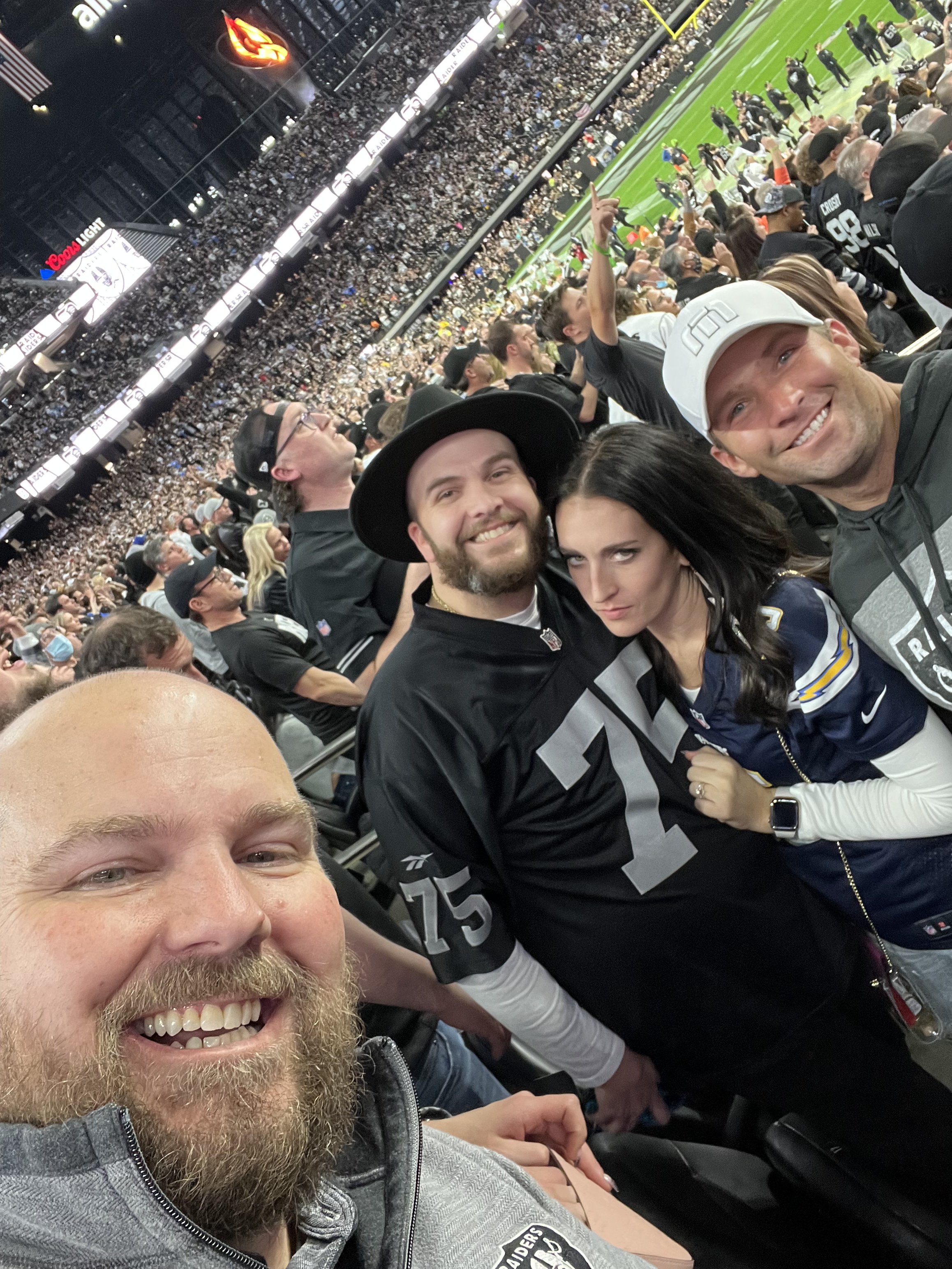 Raiders game Allegiant Stadium group